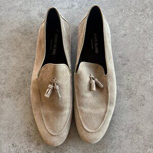 River Island Tan Suede Loafers (Size 12)